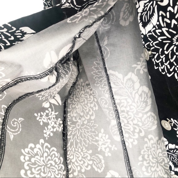 RUBY RD 🖤🤍🖤 black white FLORAL jacket SZ 14 - Picture 10 of 10